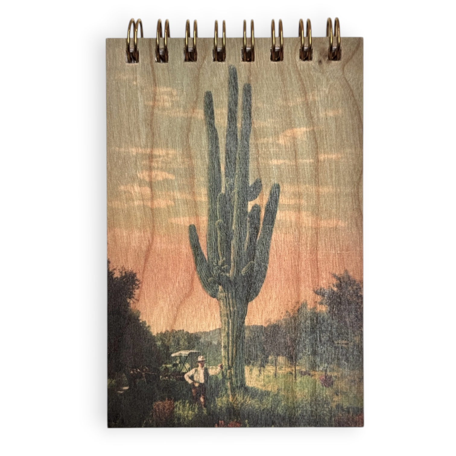 Wood Notepad  Cactus 