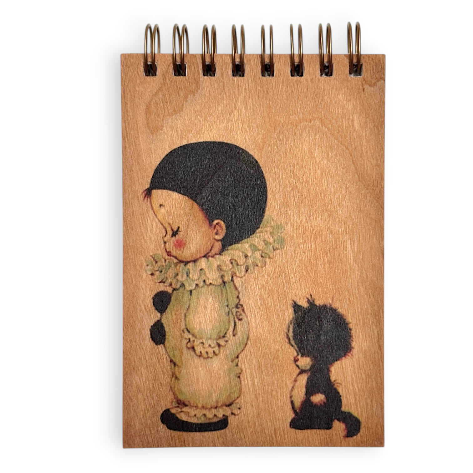 Wood Notepad Baby Clown