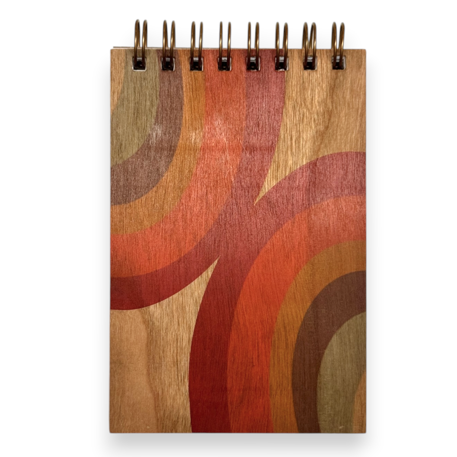 Wood Notepad 70's Rainbow