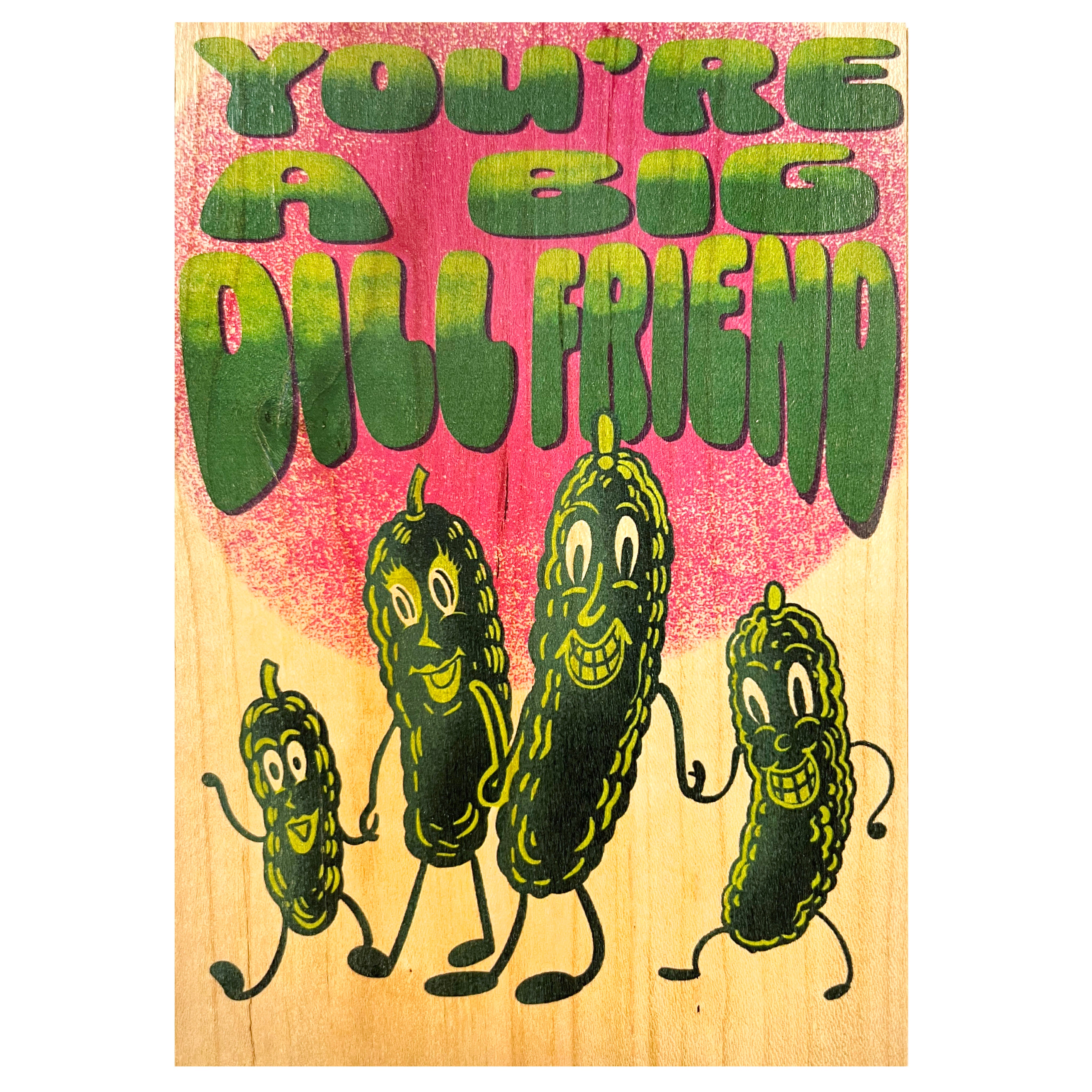Wood Folding Card - Big Dill