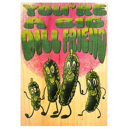 Wood Folding Card - Big Dill