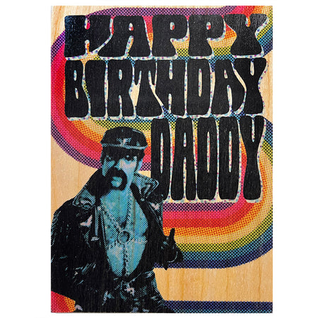 Wood Folding Card -Daddy