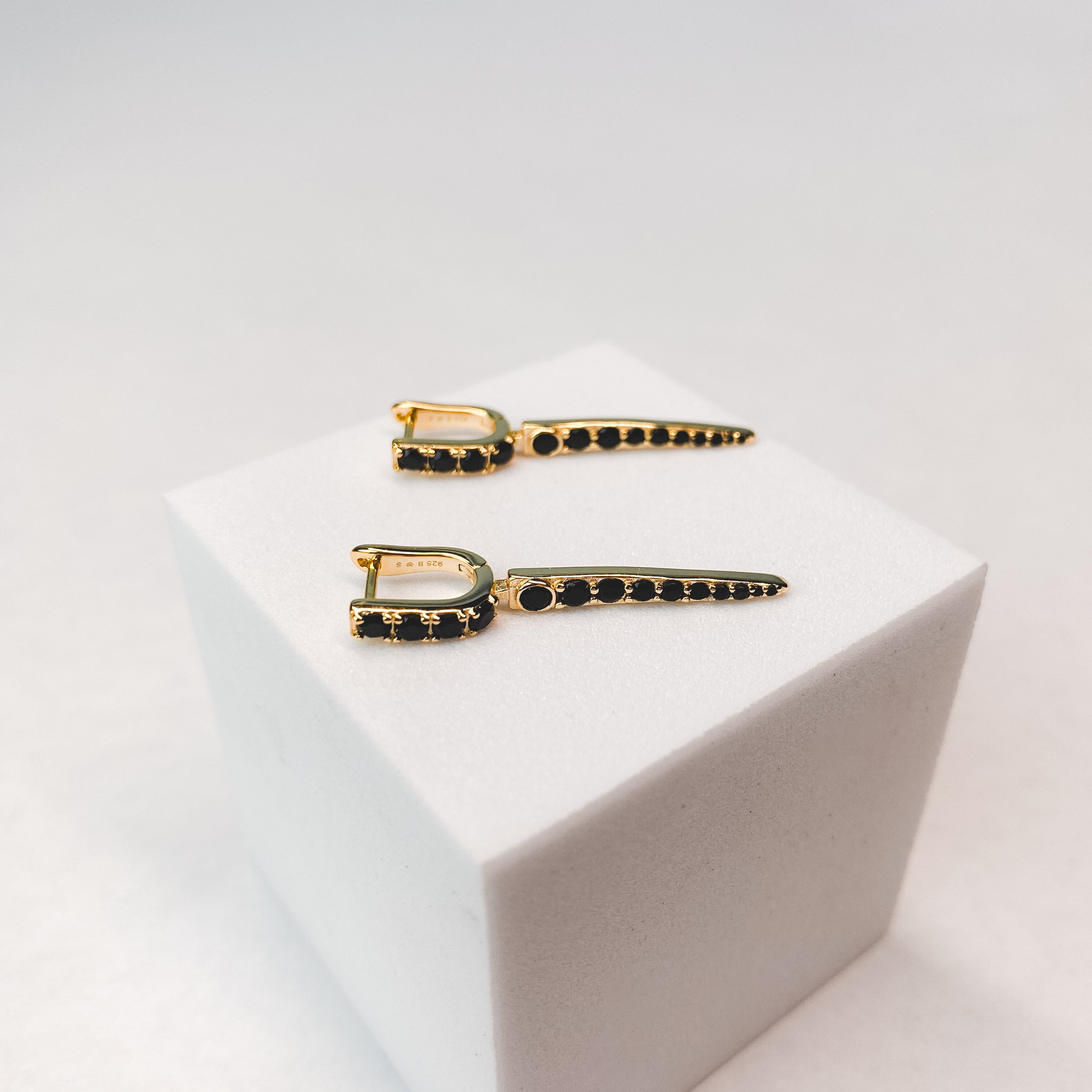 Midnight Edge Drop Earrings