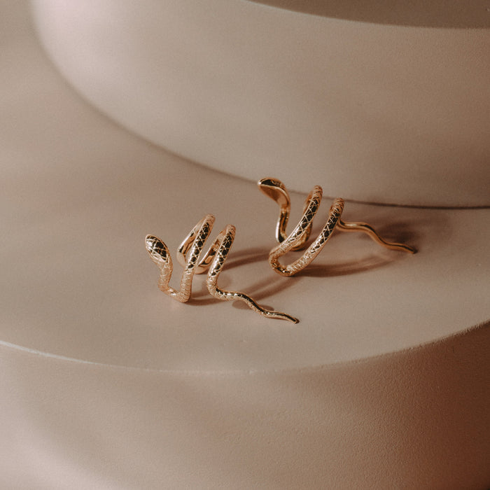 Serpent Coil Ear Cuffs