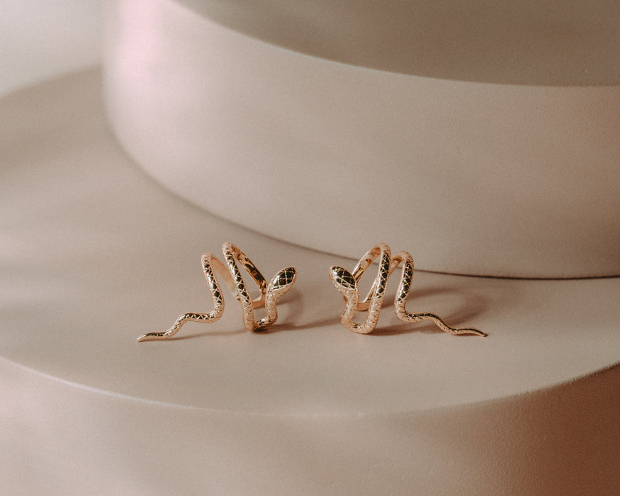 Serpent Coil Ear Cuffs