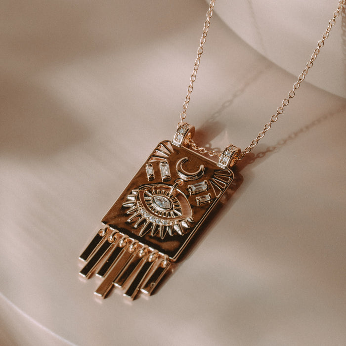 Evil Eye Fringe Necklace