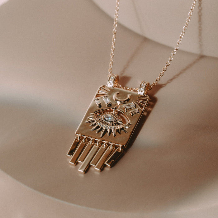 Evil Eye Fringe Necklace