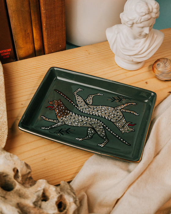 Ceramic Tray –  Duo Leopard