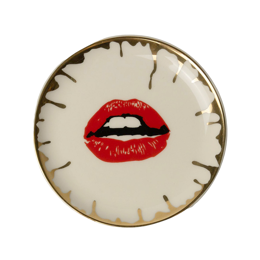 4" Round Trinket Dish - Seductive Scarlet