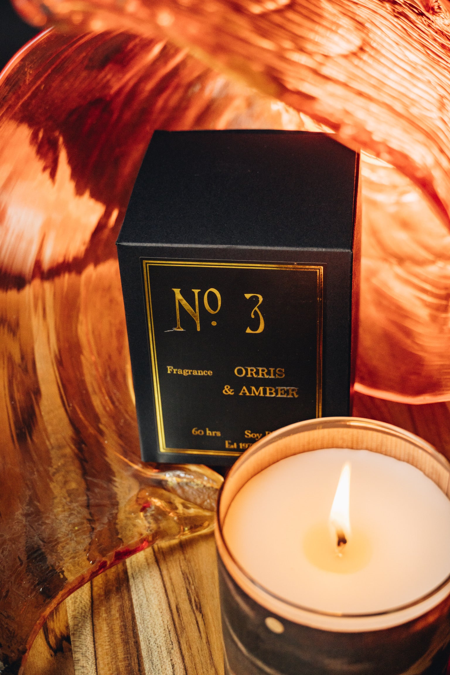 Wood Candle No. 3 Orris and Amber