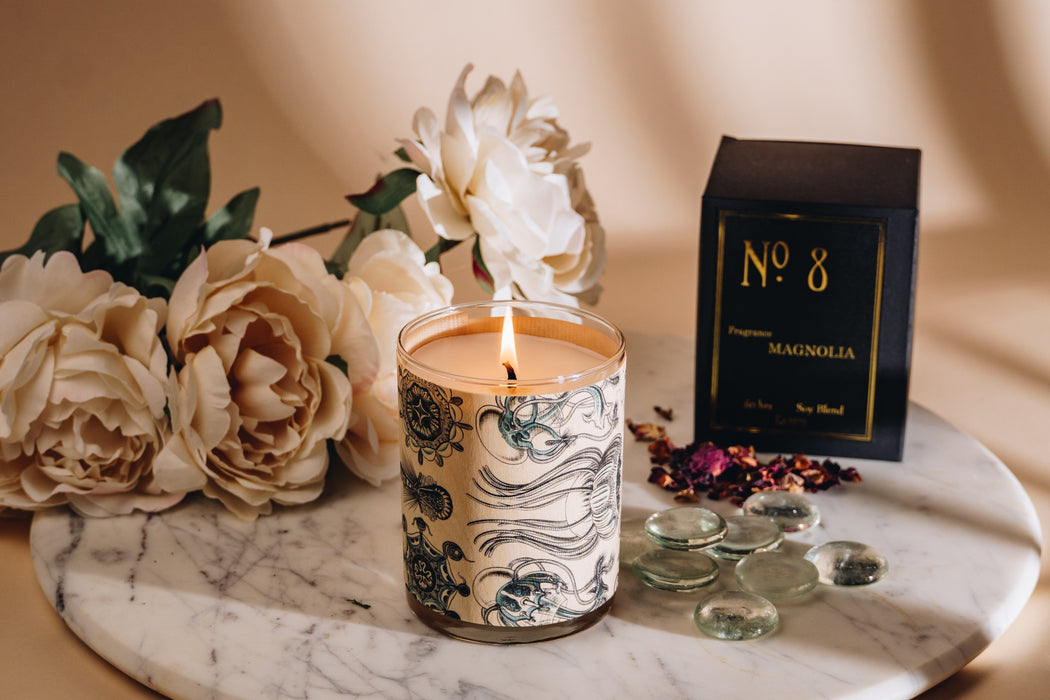 Wood Candle No. 8 Magnolia
