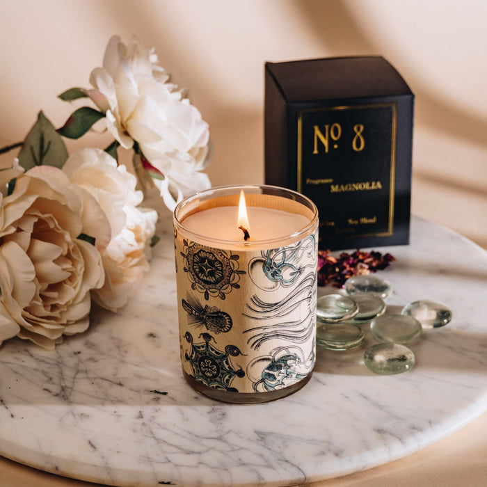 Wood Candle No. 8 Magnolia