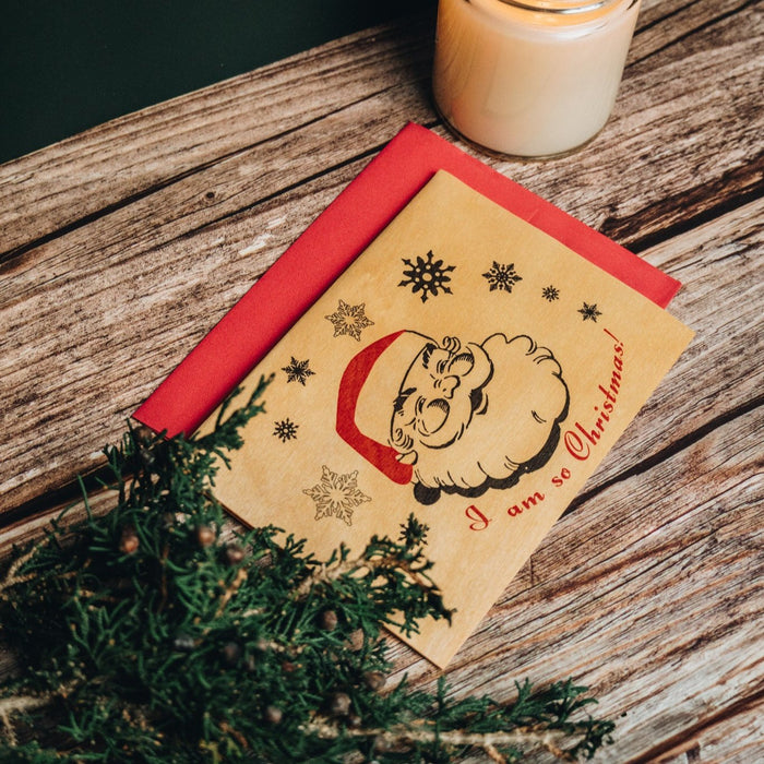 Wood Card Folding - So Christmas