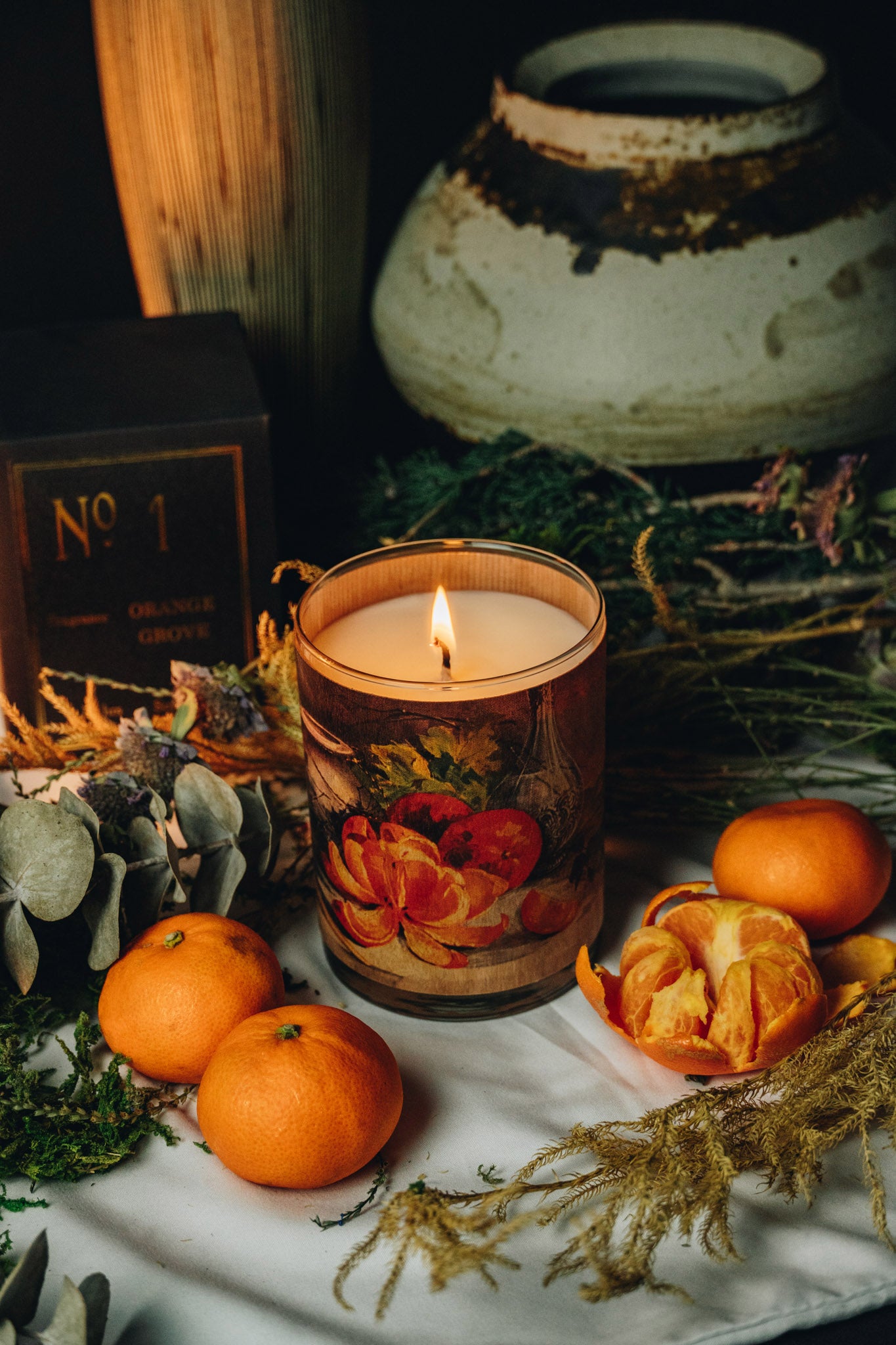 Wood Candle No. 1 Orange Grove