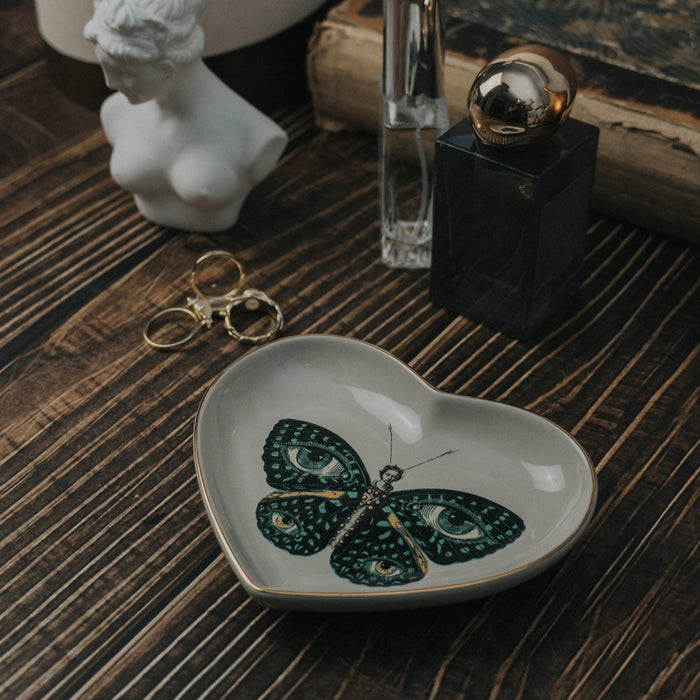 Madame Butterfly Ceramic Heart Dish