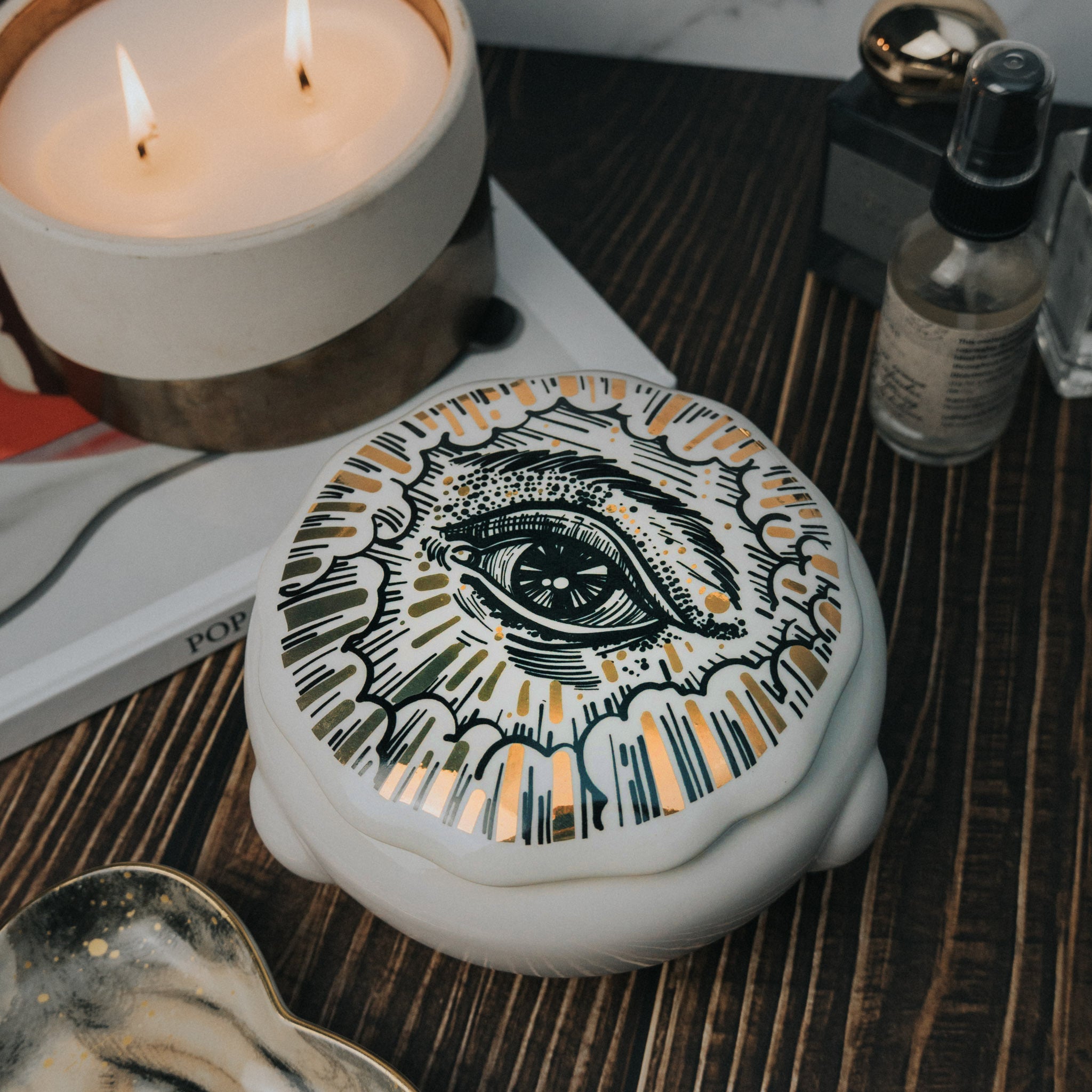 Ceramic Trinket Box - Mystic Eye