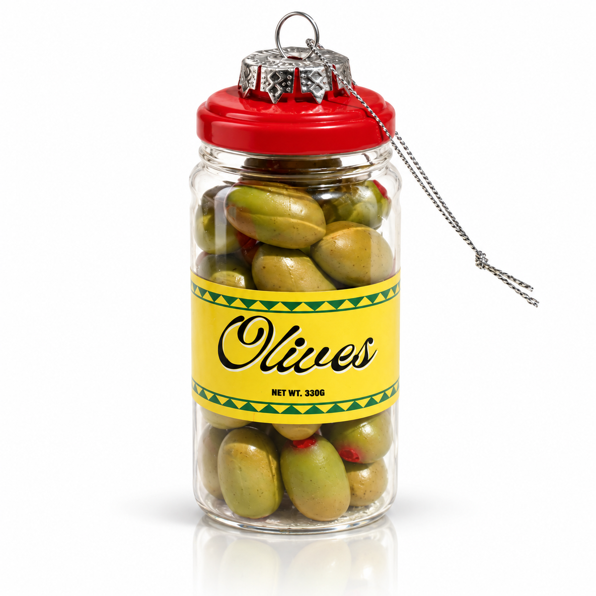 Olive Jar Cocktail Garnish Holiday Ornament