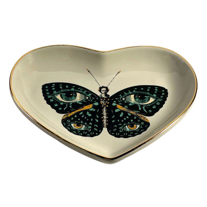 Madame Butterly Ceramic Heart Dish