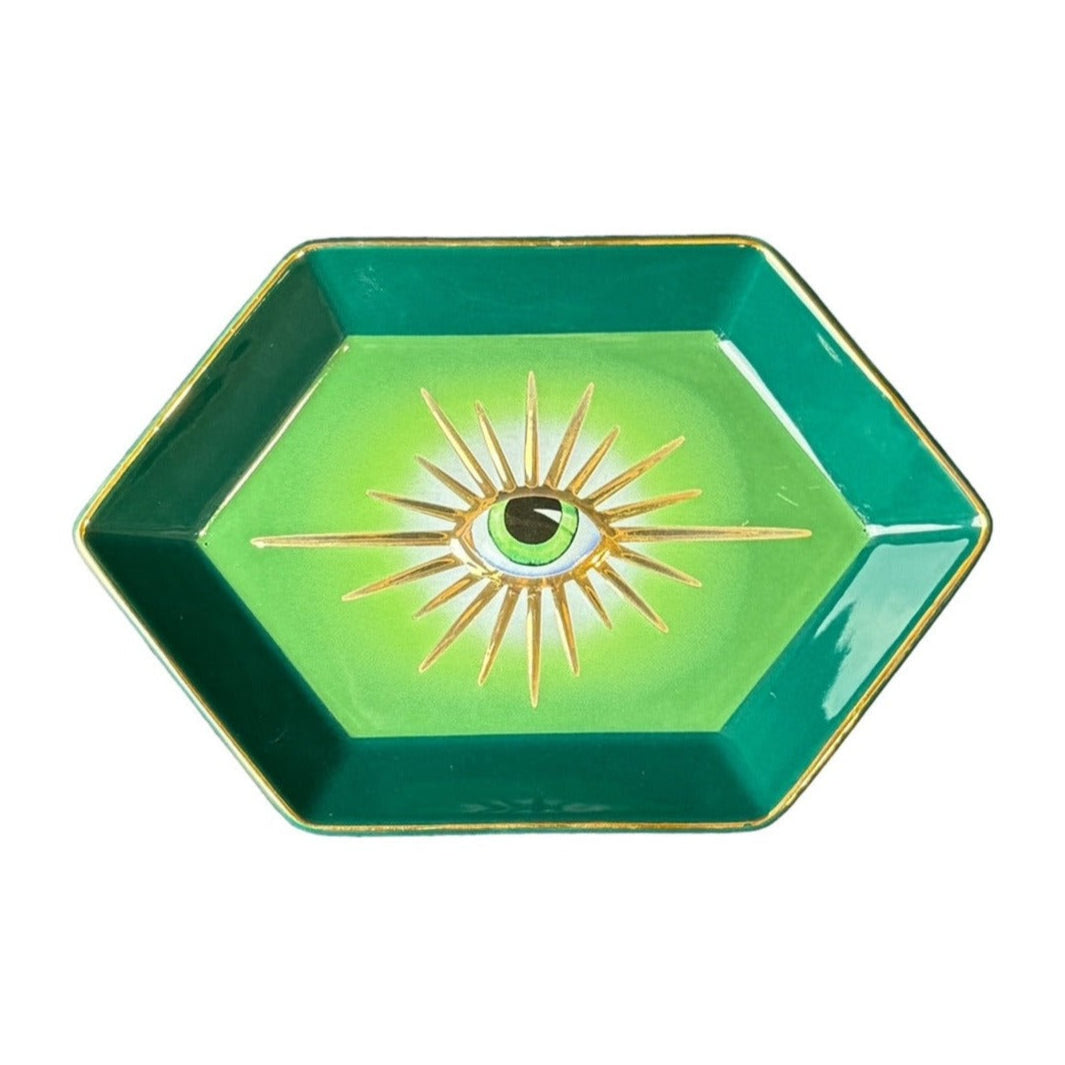 Ceramic Evil Eye Trinket Dish