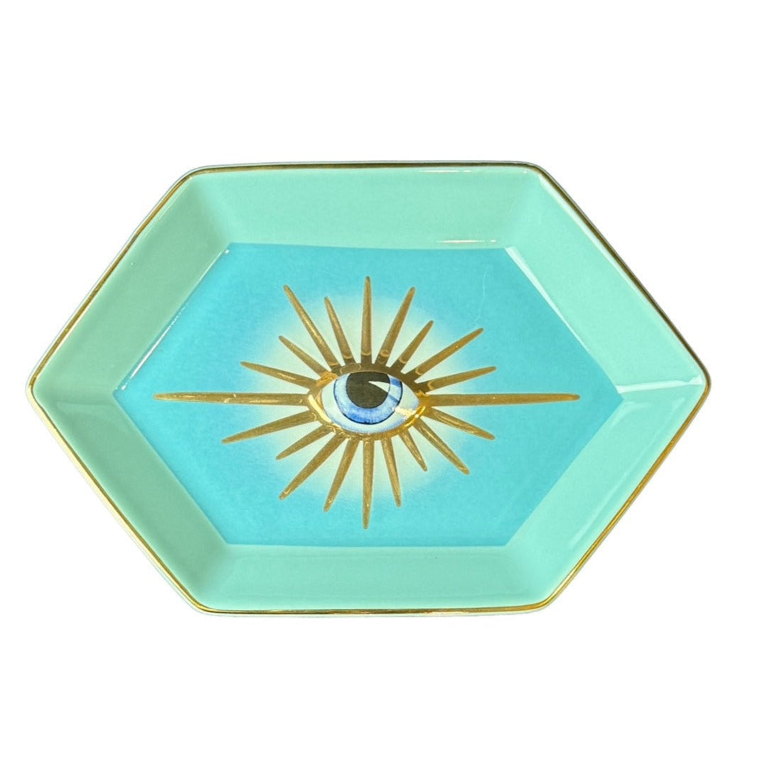 Ceramic Evil Eye Trinket Dish