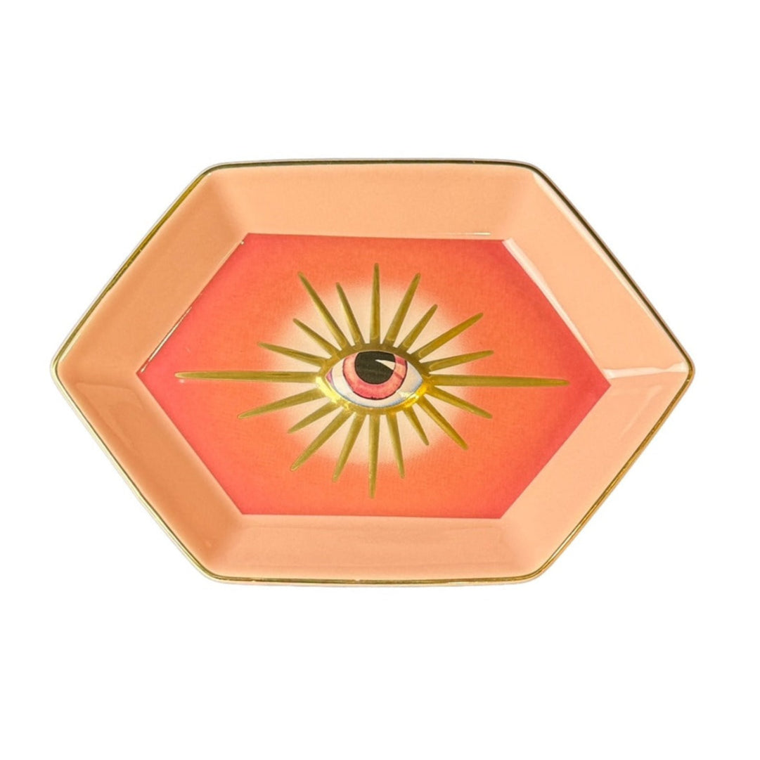 Ceramic Evil Eye Trinket Dish