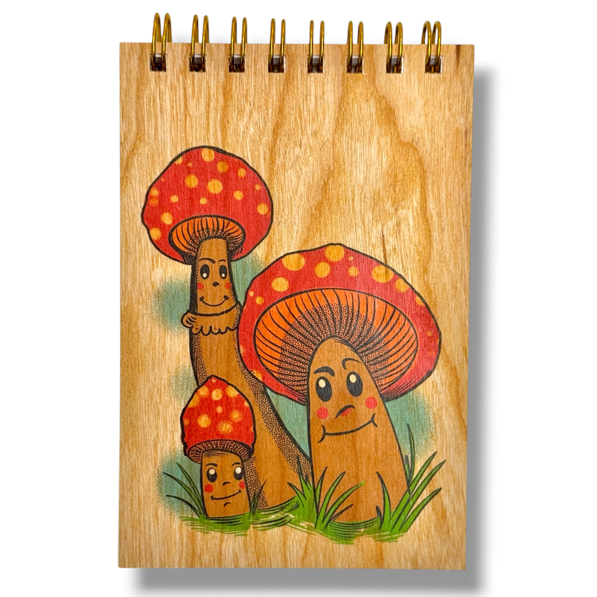 Wood Notepad Trippin' Over You Mushroom