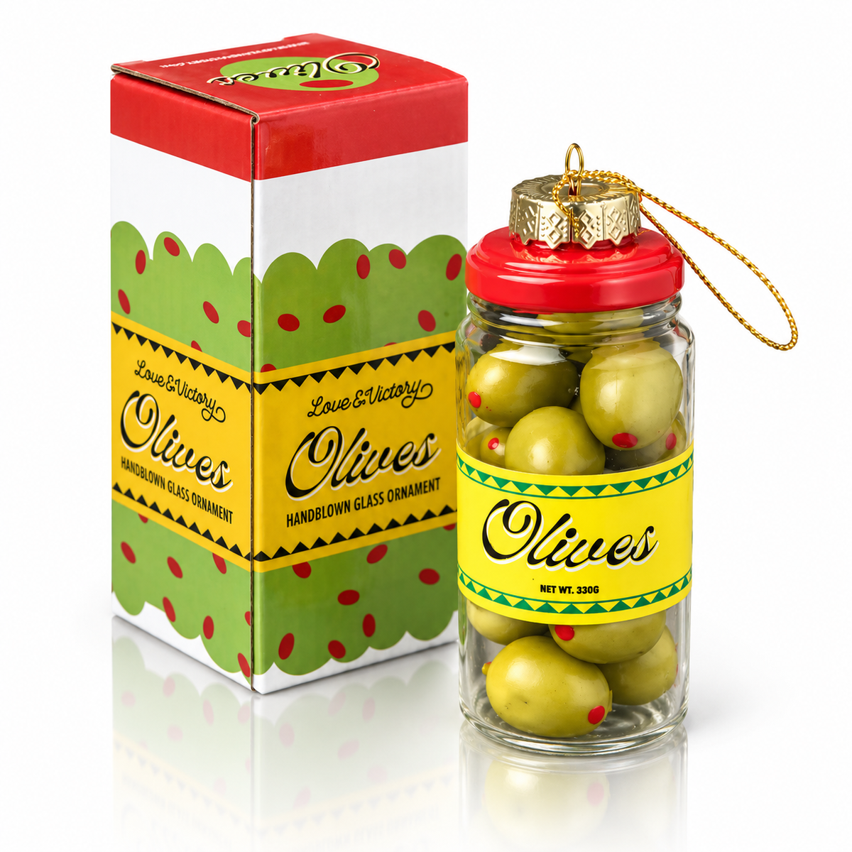 Olive Jar Cocktail Garnish Holiday Ornament