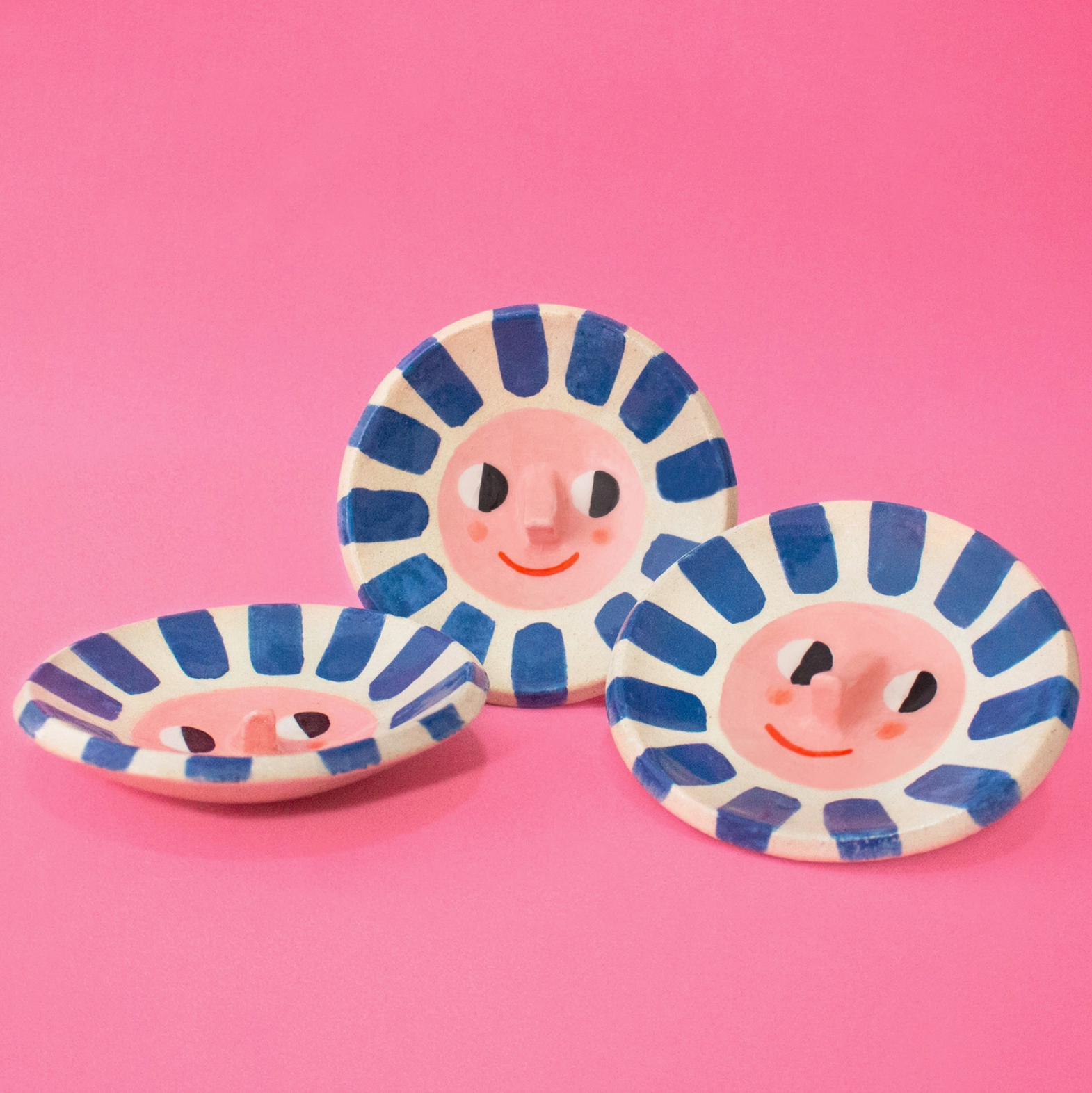 Happy Sun Ceramic Trinket Dish