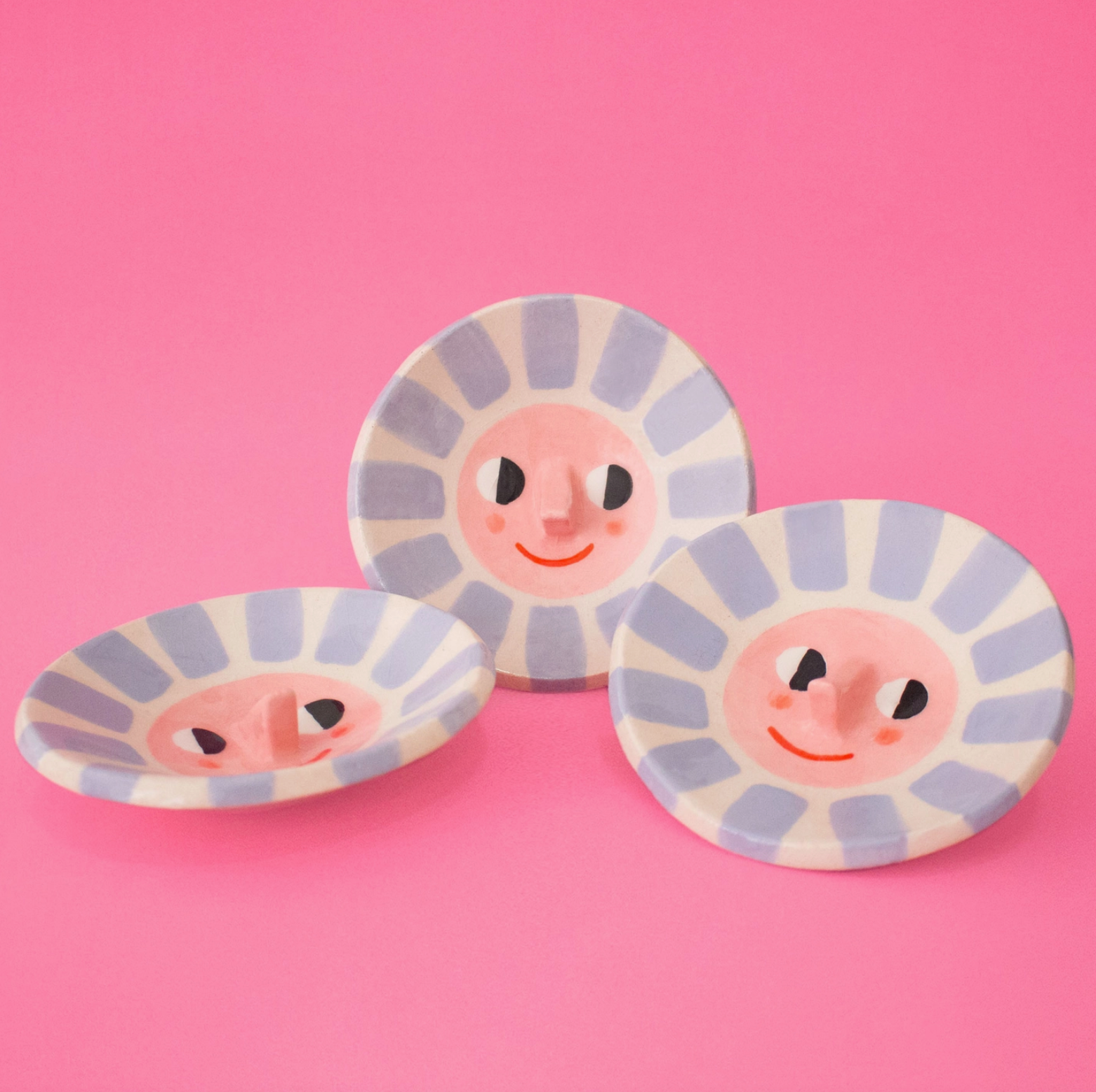 Happy Sun Ceramic Trinket Dish