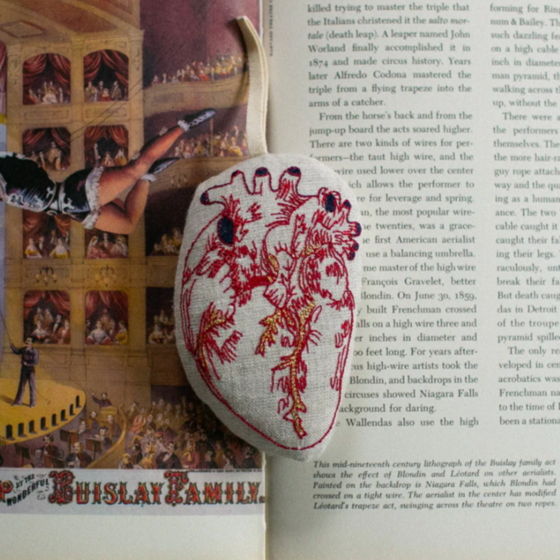 Heart in Hand Lavender Ornament