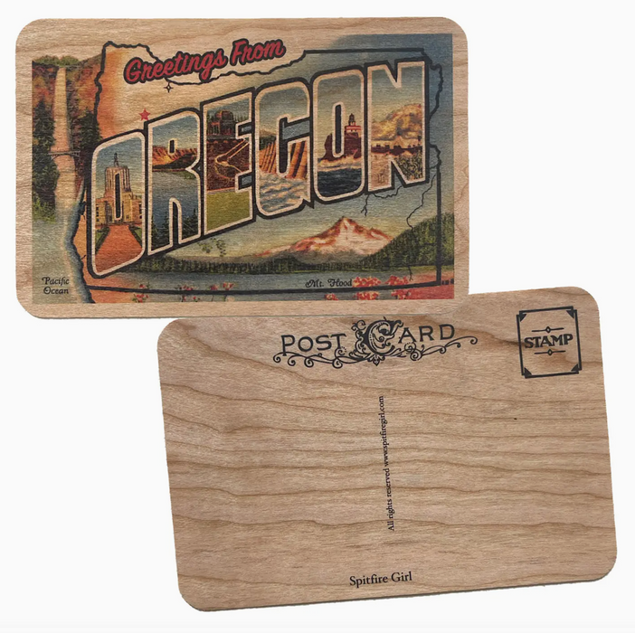 Greetings From Wood Postcard
