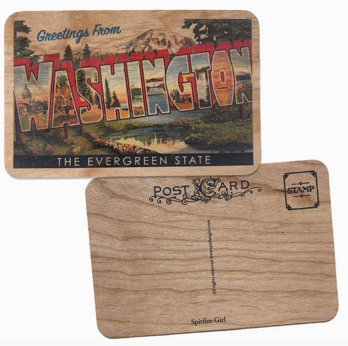 Greetings From Wood Postcard