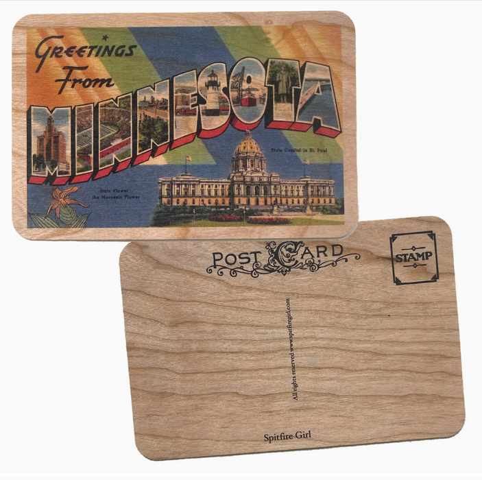 Greetings From Wood Postcard