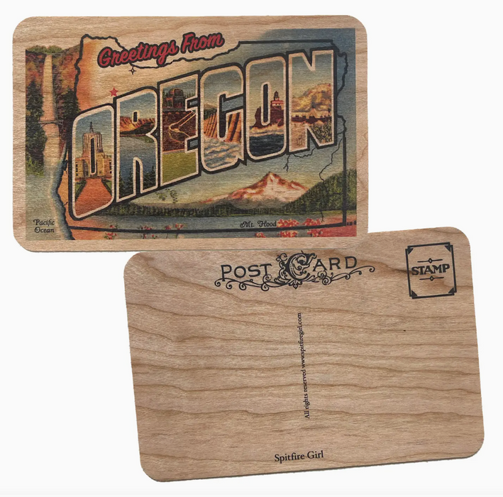 Greetings From Wood Postcard