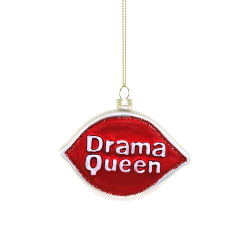Drama Queen Glass Ornament