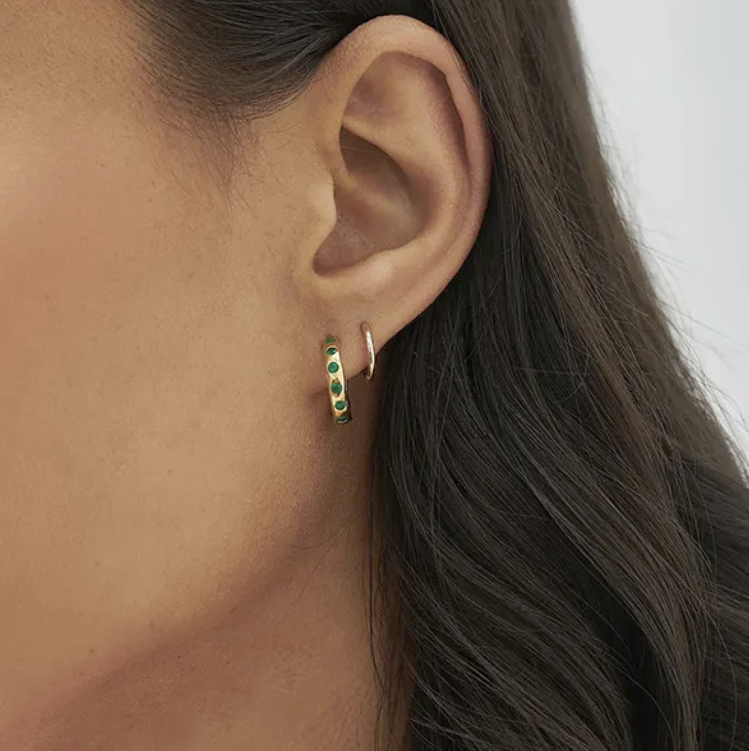 Gilded Arc Hoops