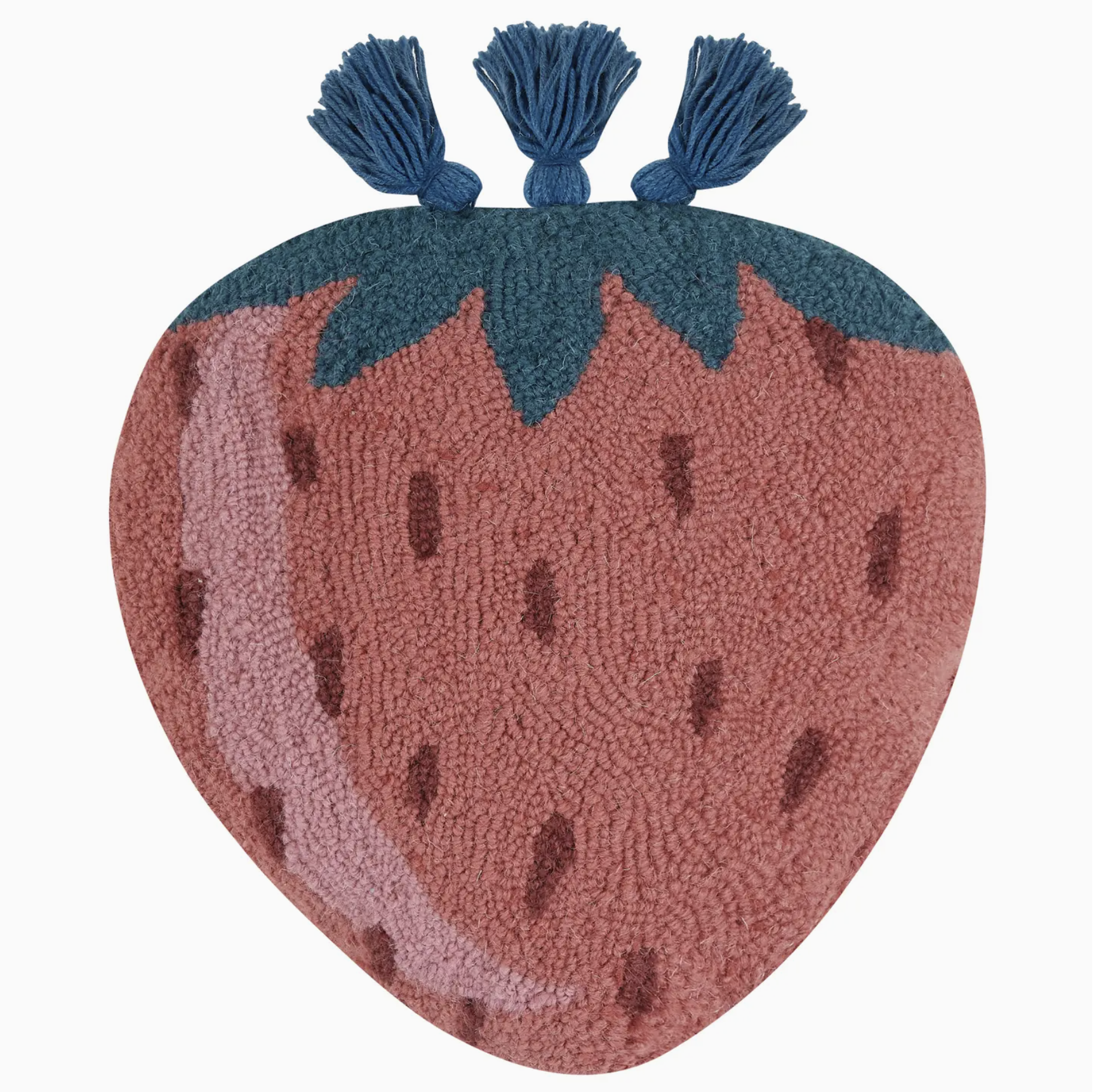 Strawberry W/Tassels Shaped Hook Pillow