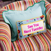 Next Tuesday Needlepoint Pillow