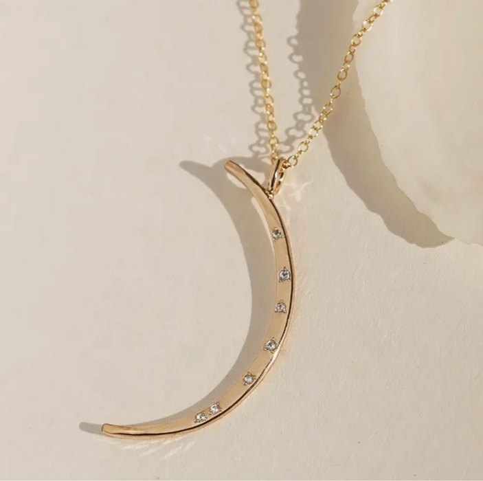 Crescent Moon Pendant Necklace
