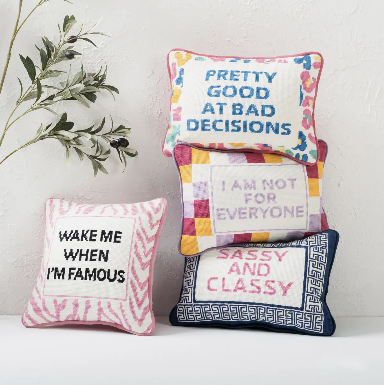Pretty Good Embroidered Pillow