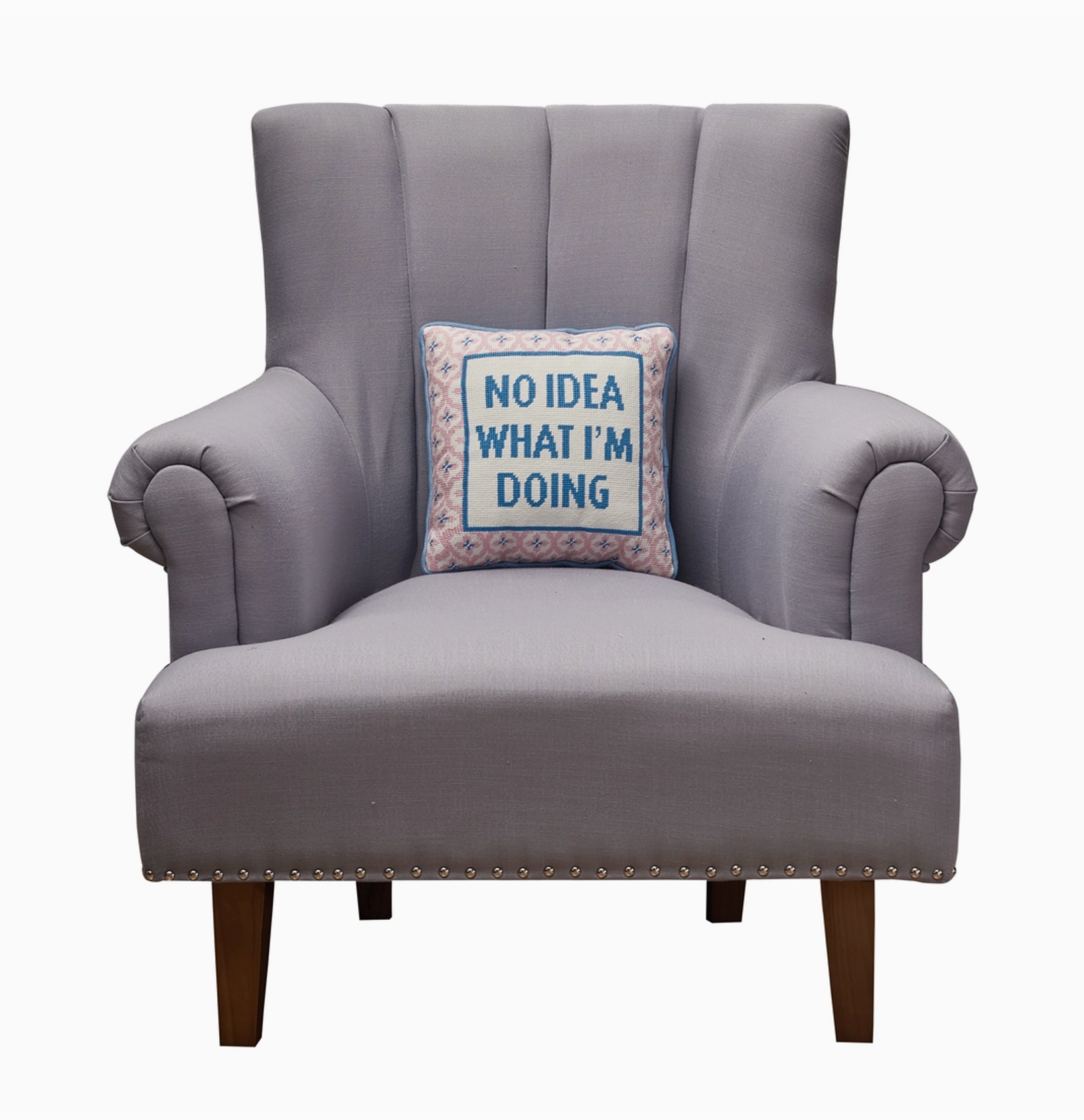 No Idea What I'm Doing Embroidered Pillow