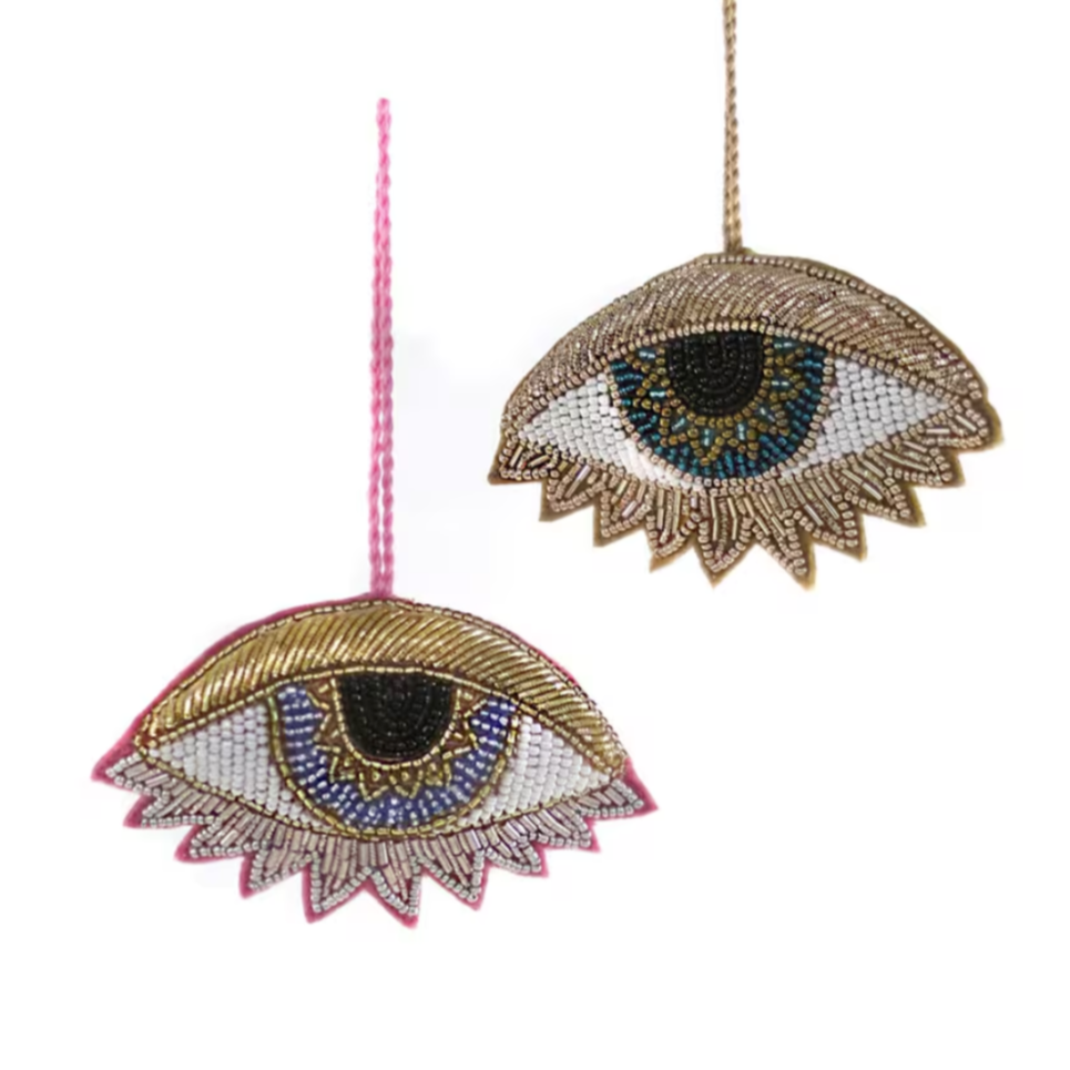 beaded eye ornament