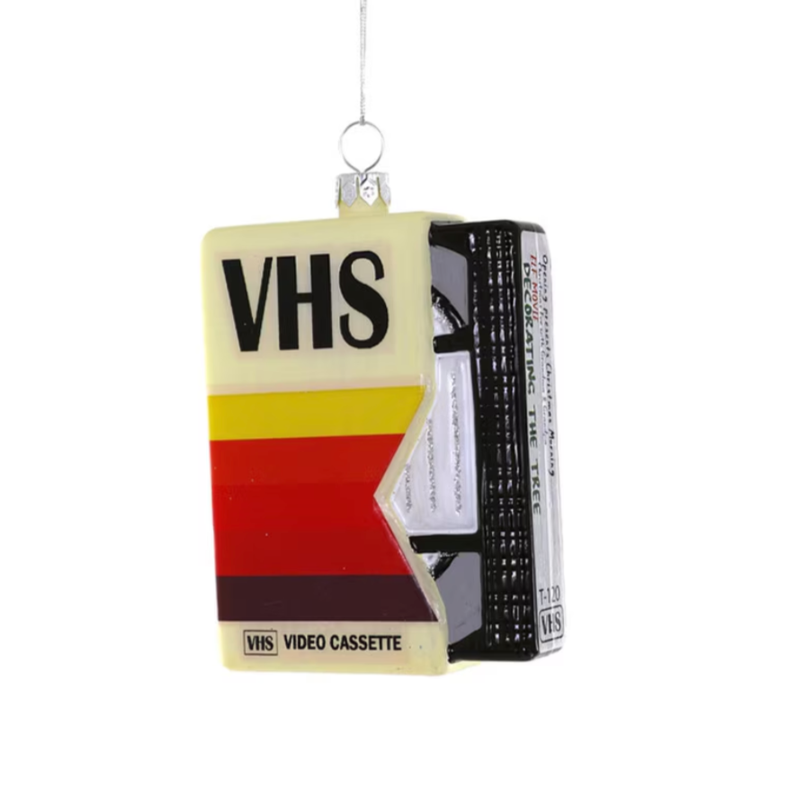 VHS Tape Glass Ornament