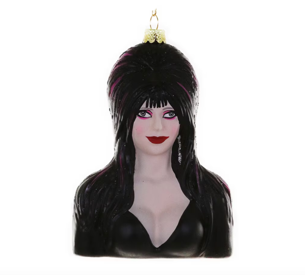 Elvira Mistress of the Dark Glass Ornament