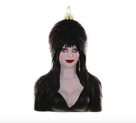 Elvira Mistress of the Dark Glass Ornament