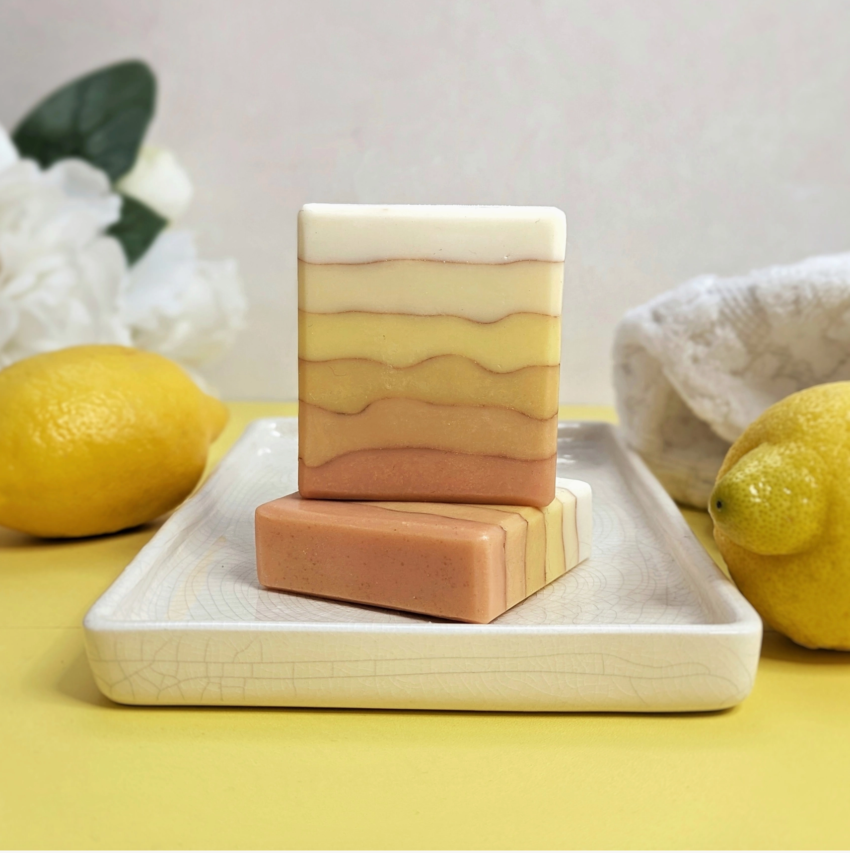 Lemon Chiffon Exfoliating Yellow Goats Milk Soap
