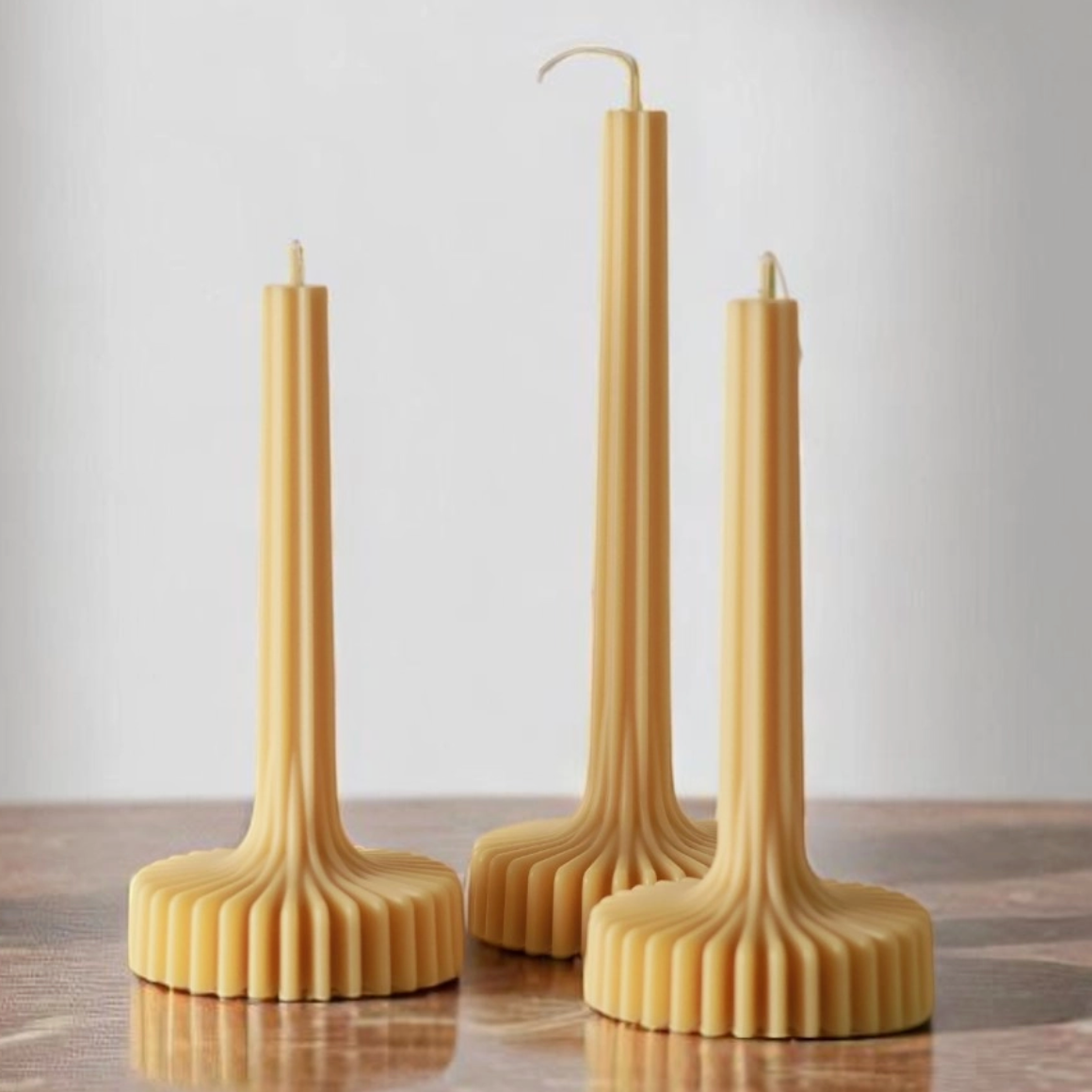 Large Stripe Vase Column Candle - Pillar