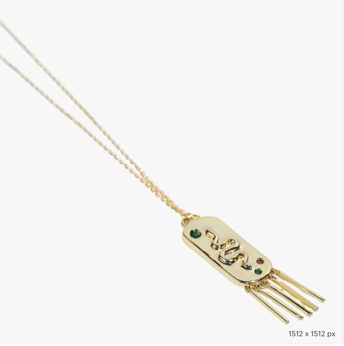 Serpent Fringe Pendant Necklace