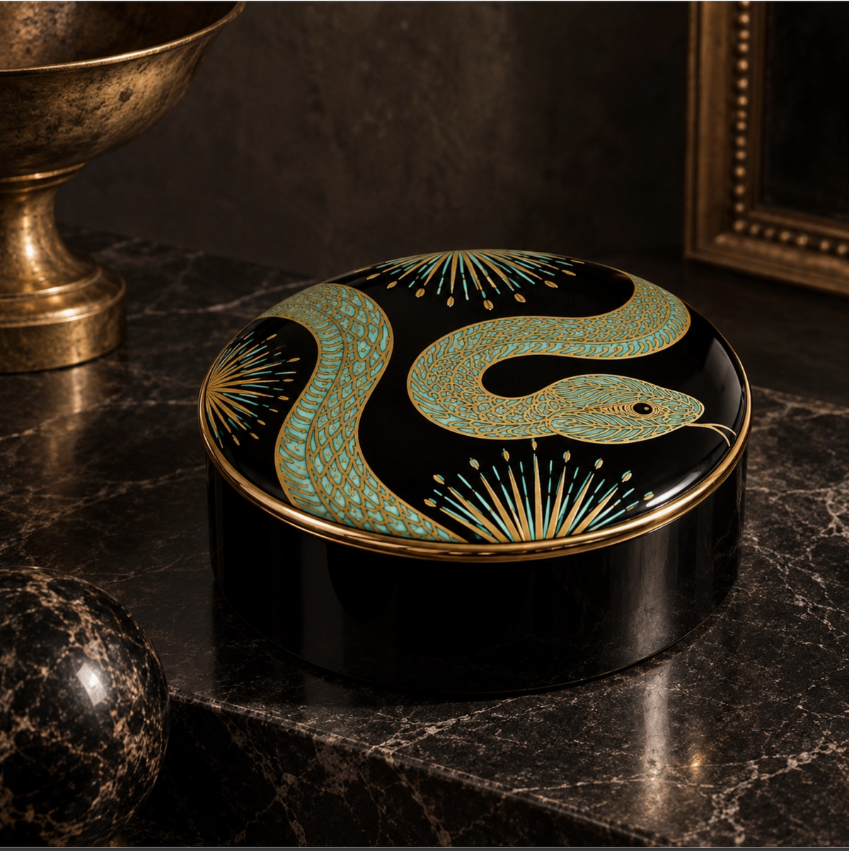 Golden Age Serpent Porcelain Box | Spitfire Girl