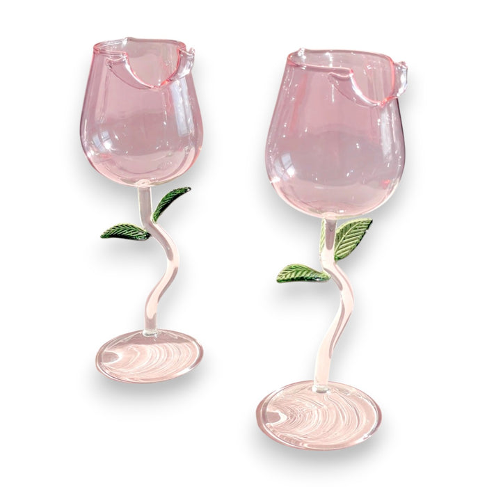 Rose Bud Wine Glasses